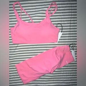 Paragon Fitwear Icon RecStretch Sculptseam Plus Leg + Radiate Bra in Petal Sz M